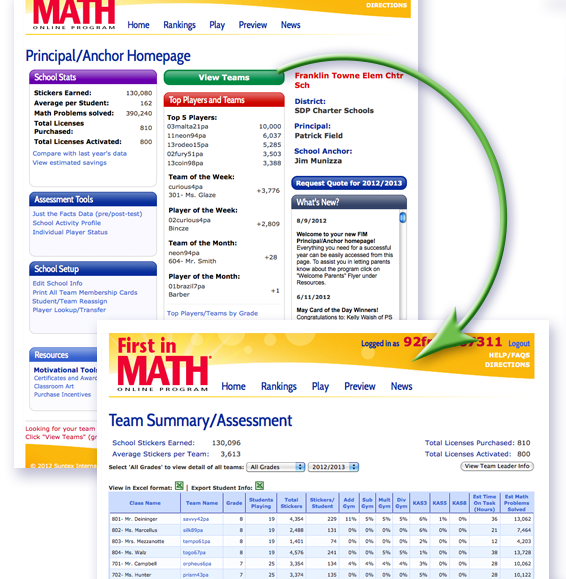 School Assessment - First in Math