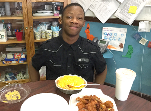 Thomas enjoys his Lunch with the Principal