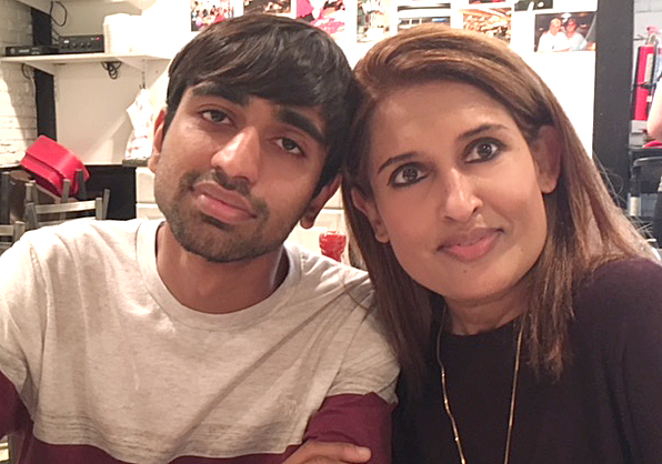 Shonak Patel and his mother, Monica.
